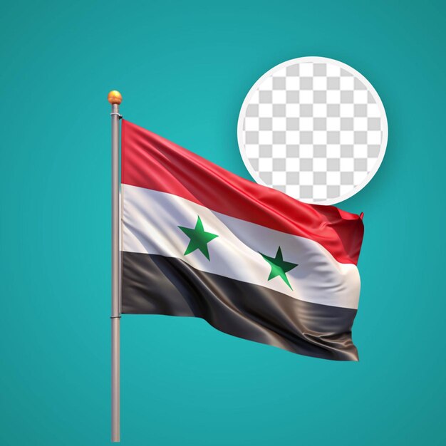 PSD illustrazione della bandiera siriana