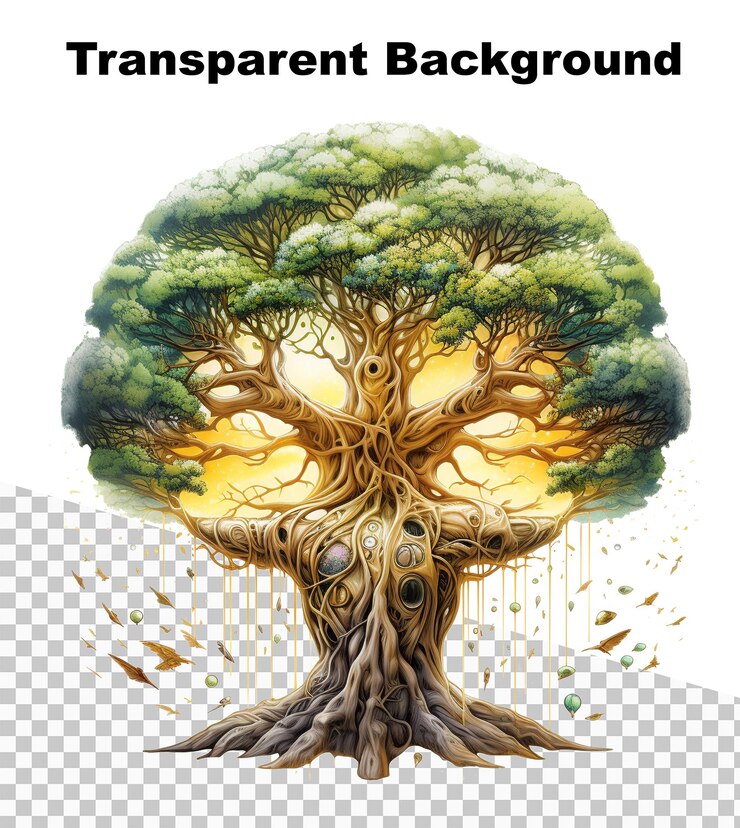 PSD an illustration of a tree of life on transparent background