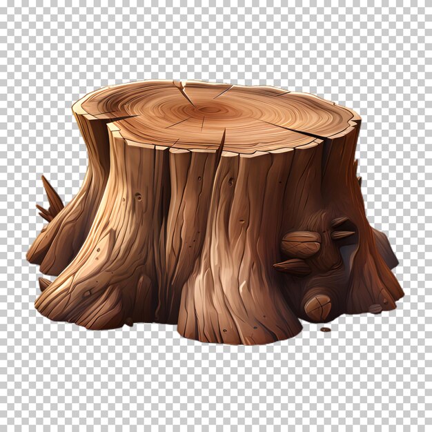 PSD illustrazione tronco di albero consistenza di legno isolato su sfondo trasparente