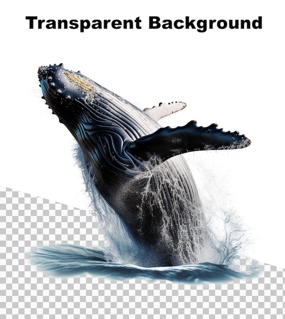 PSD an illustration of a whale jumping out of the water