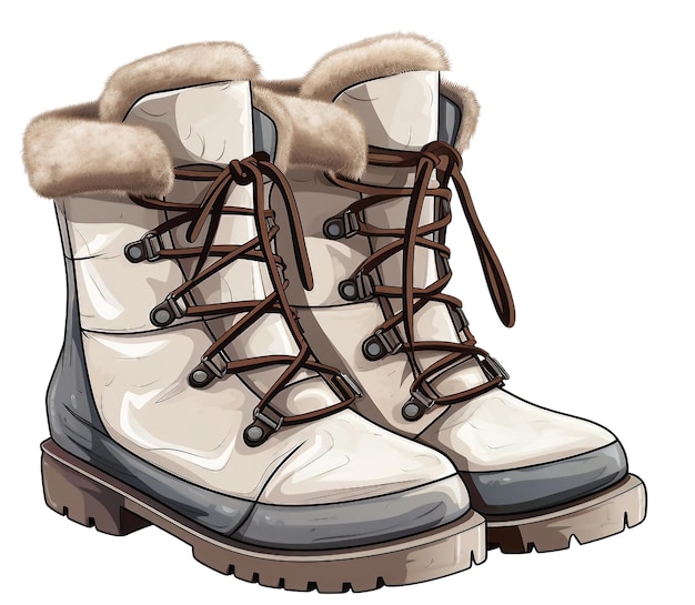 PSD illustration winter boots