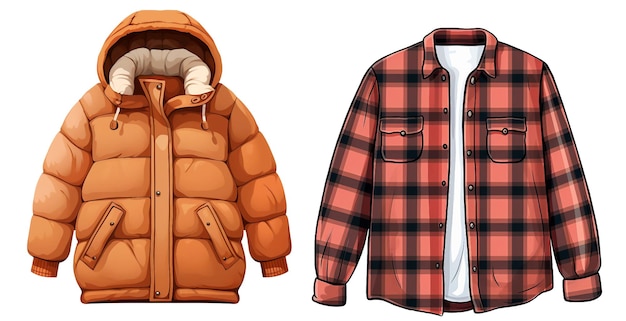 Illustration winter clothing