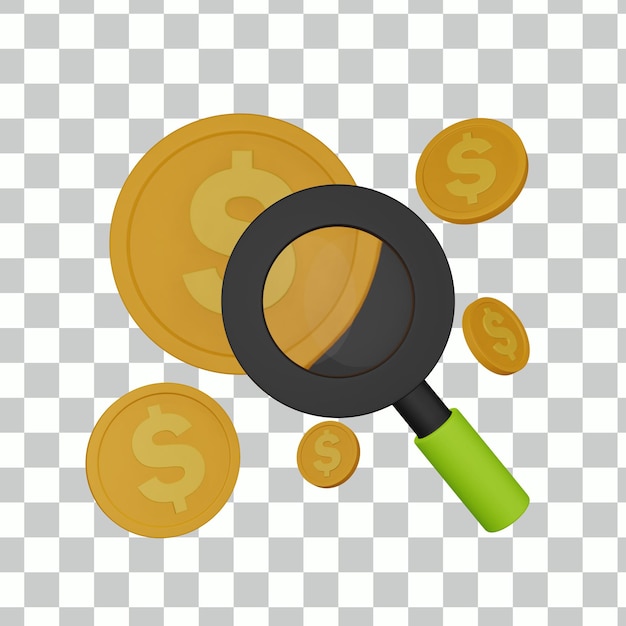 Ilustracja 3D badań finansowych