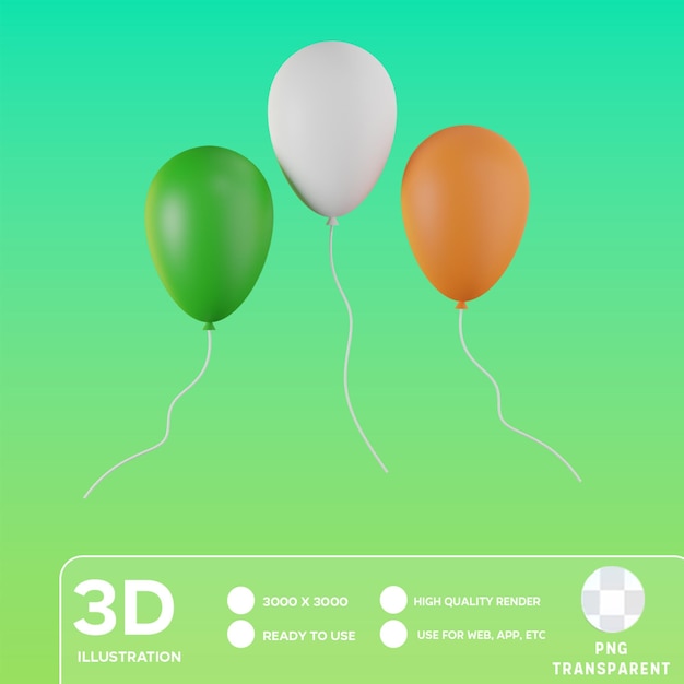 Ilustracja 3D balonu PSD