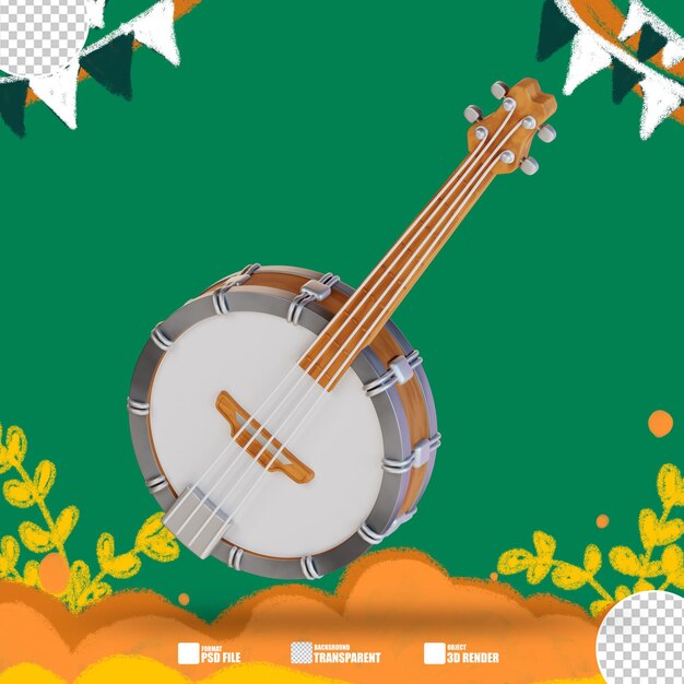 Ilustracja 3d Banjo 2