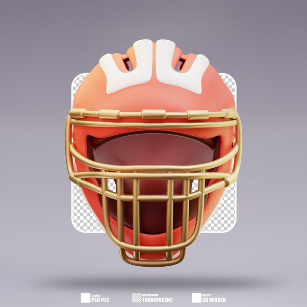 PSD ilustracja 3d catcher39s helmets 2
