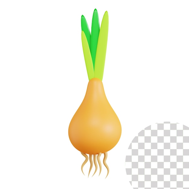 Ilustracja 3D cebuli