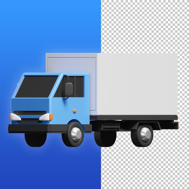 Ilustracja 3d ciężarówki dostawczej