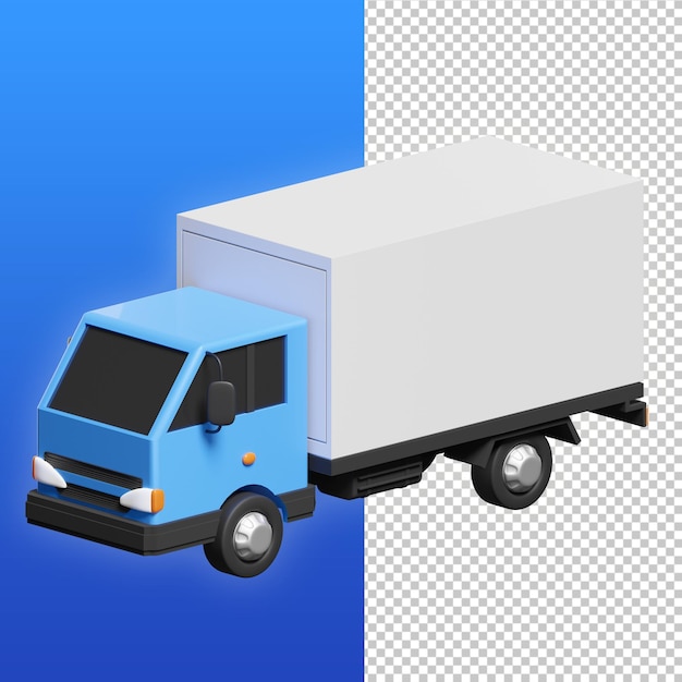 Ilustracja 3d ciężarówki dostawczej