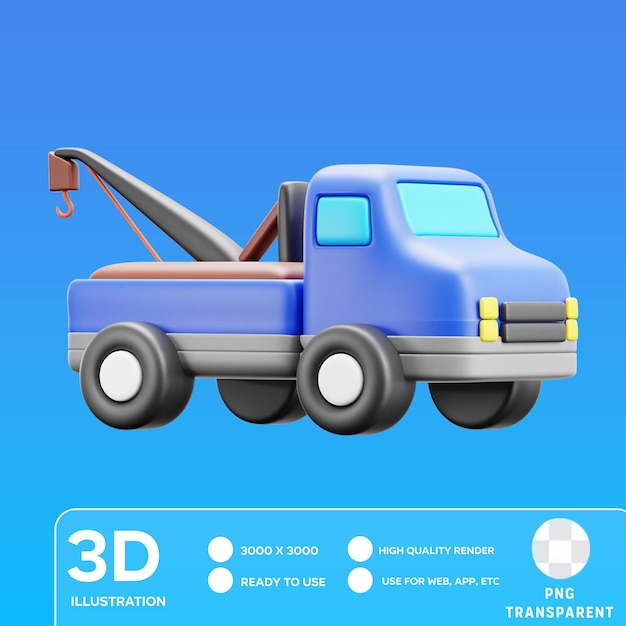 Ilustracja 3d Ciężarówki Transportowej Psd