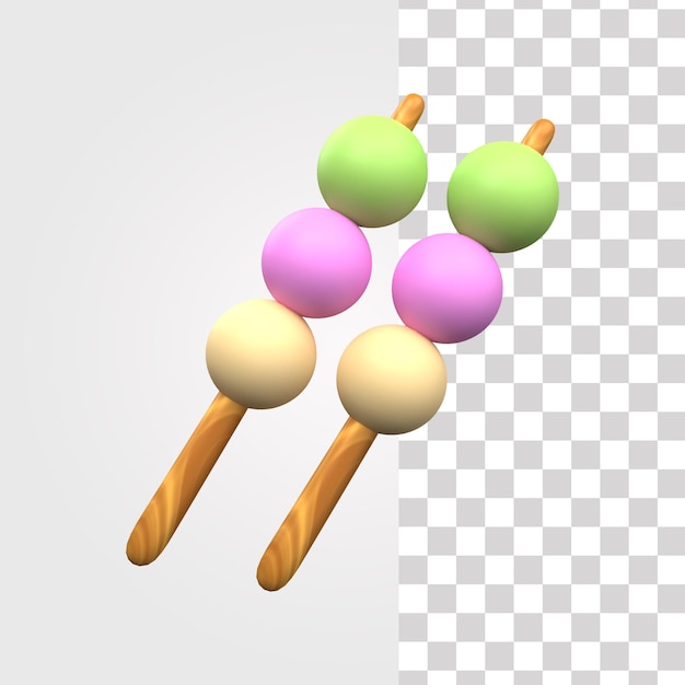 Ilustracja 3d Dango