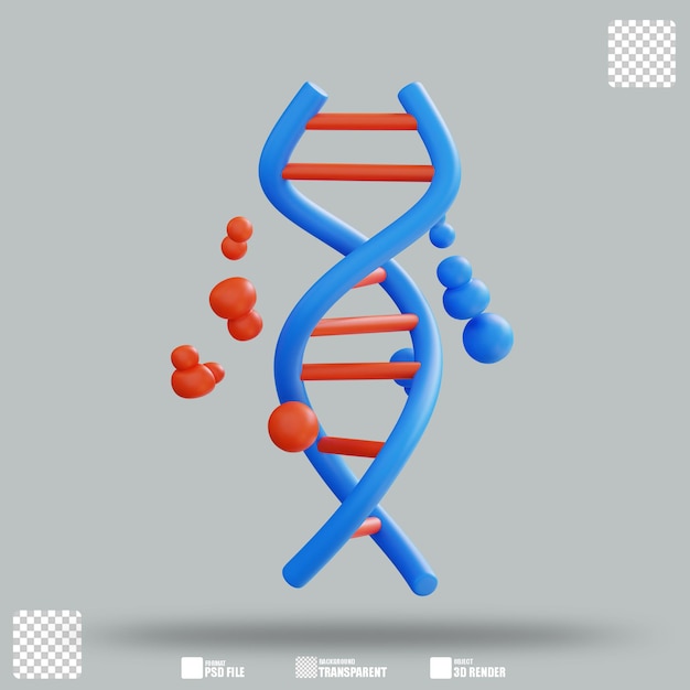 PSD ilustracja 3d dna 3