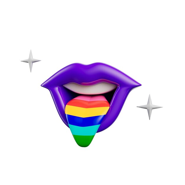 PSD ilustracja 3d dnia lgbt