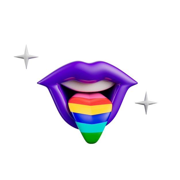 Ilustracja 3D Dnia LGBT