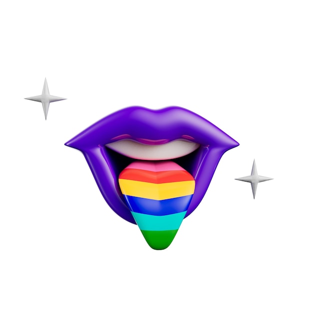 PSD ilustracja 3d dnia lgbt