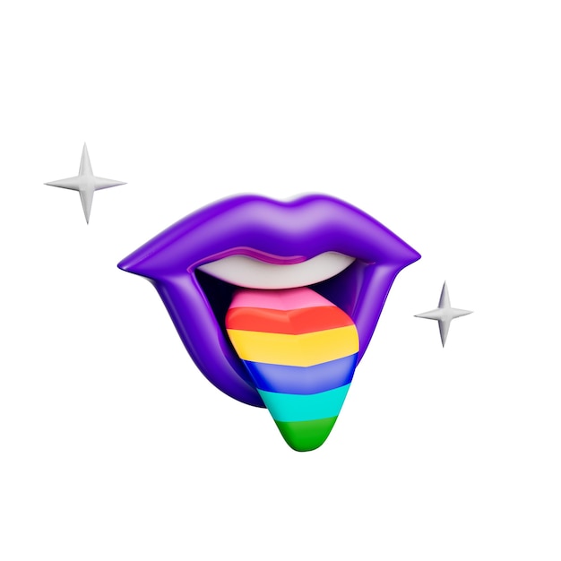 PSD ilustracja 3d dnia lgbt