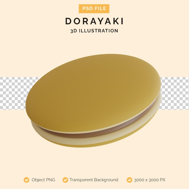 Ilustracja 3d Dorayaki