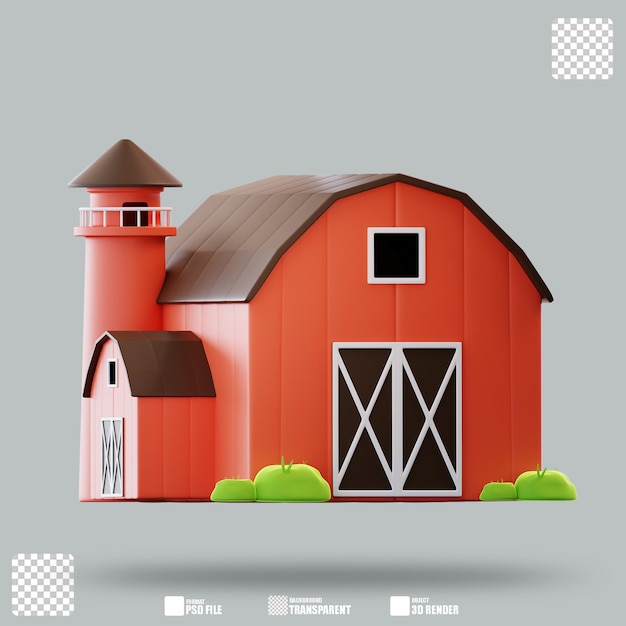 Ilustracja 3D Farm Barn