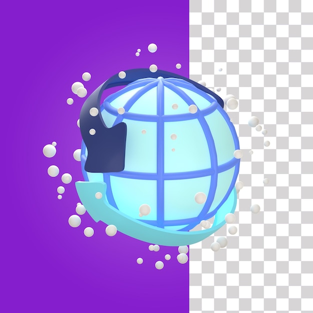 PSD ilustracja 3d globalnego biznesu