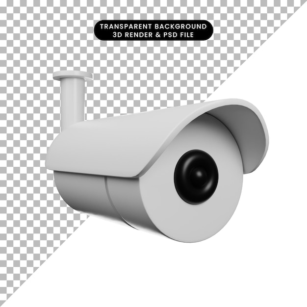 PSD ilustracja 3d ikony cctv w renderowaniu 3d
