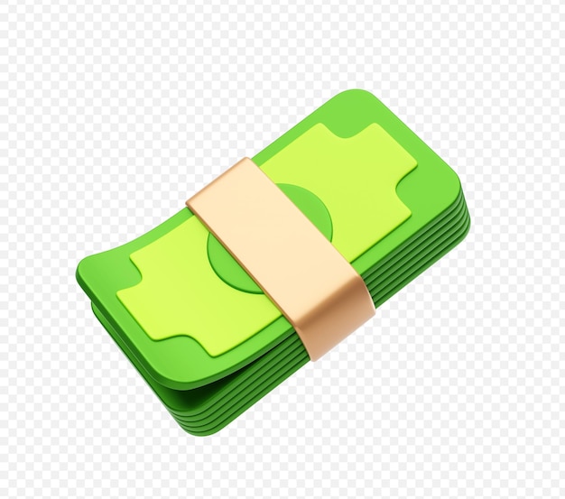 Ilustracja 3D ikony finansowania gotówkowego