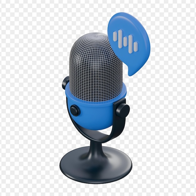 Ilustracja 3D inteligentnego mikrofonu