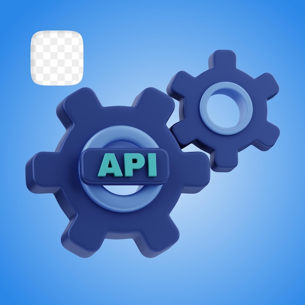 Ilustracja 3D języka programowania API