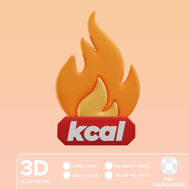 Ilustracja 3d Kalorii Psd