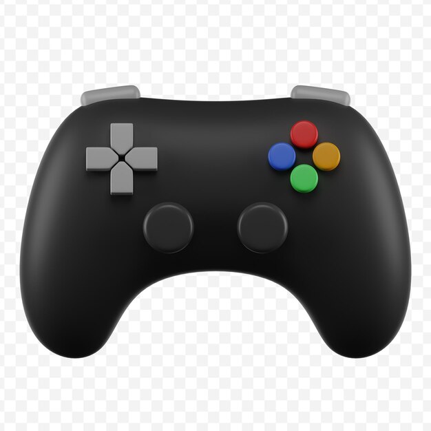 PSD ilustracja 3d kontrolera joysticka do gier