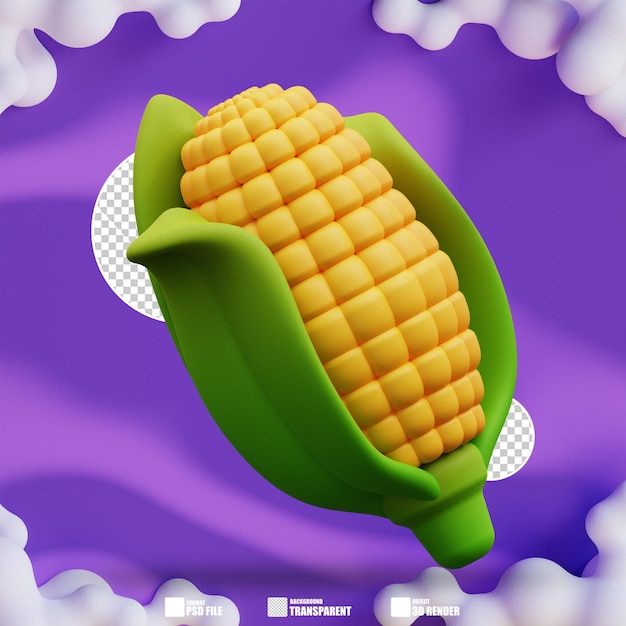 Ilustracja 3d Kukurydzy 4