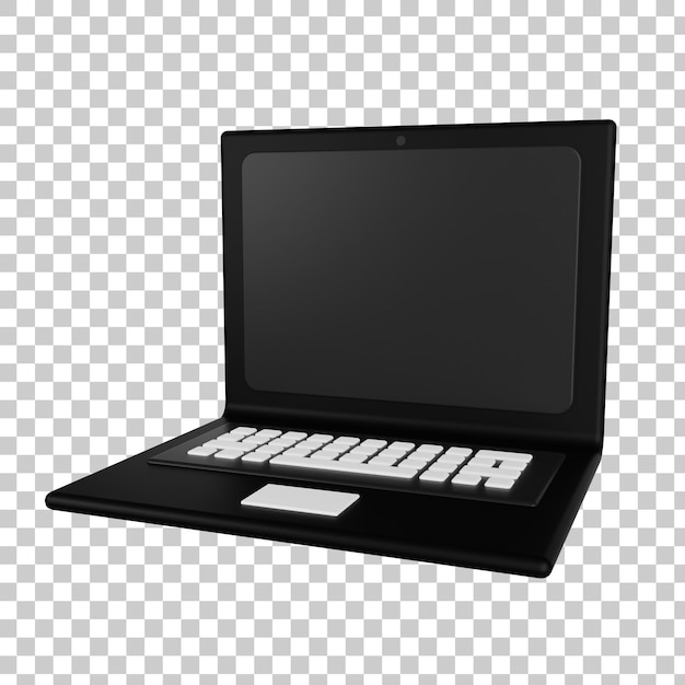 PSD ilustracja 3d laptopa