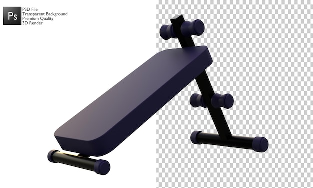 Ilustracja 3D ławki fitness