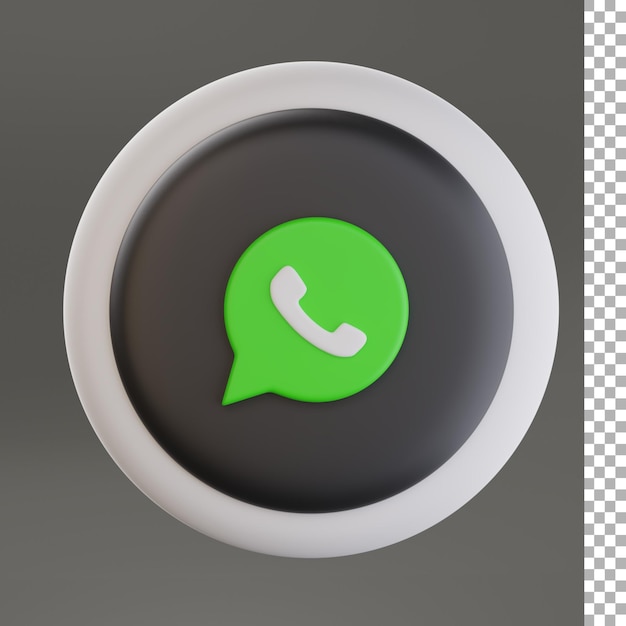 PSD ilustracja 3d logo whatsapp