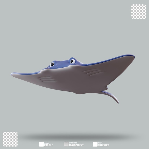 Ilustracja 3D Manta Ray 2