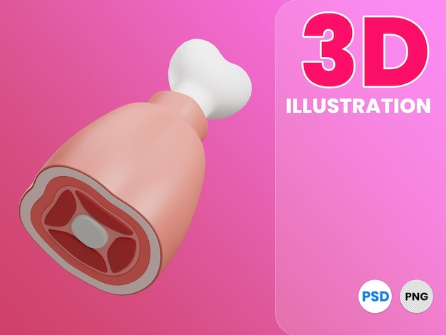 Ilustracja 3d Mięsa