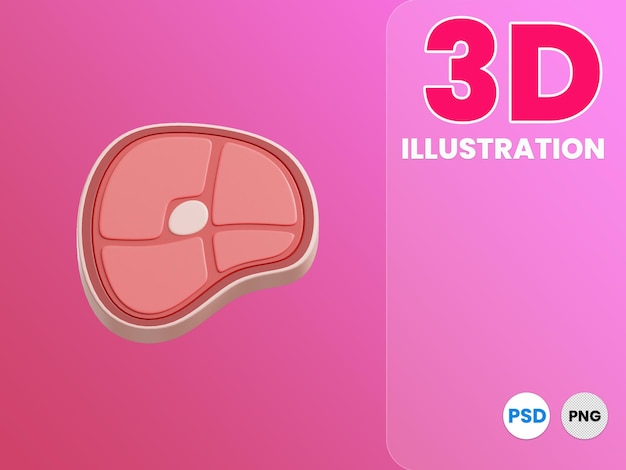 Ilustracja 3d Mięsa