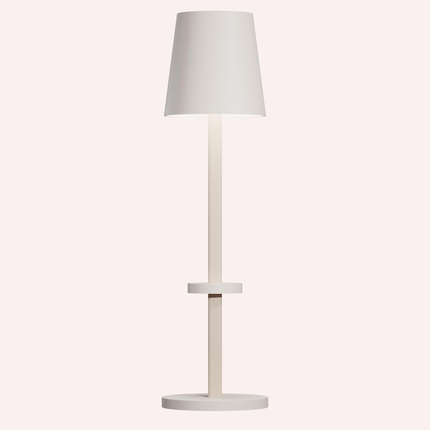 PSD ilustracja 3d minimalistycznej lampki do spania