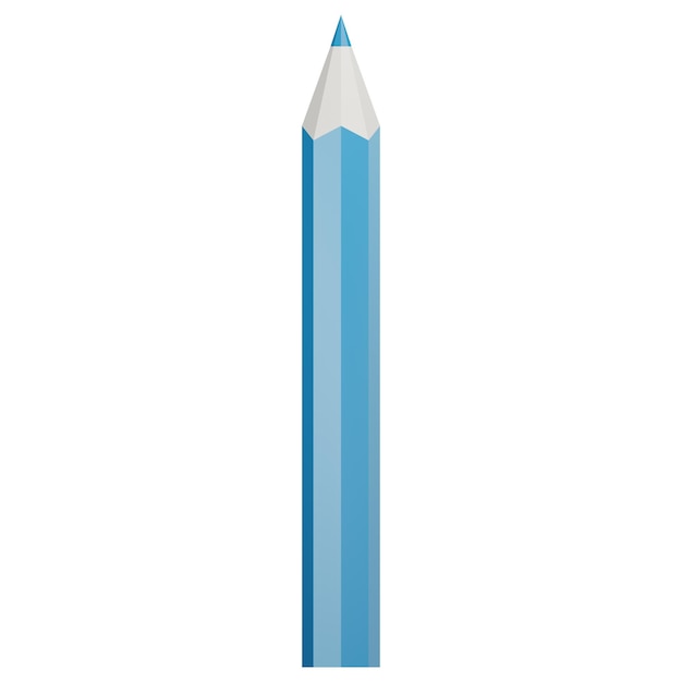 Ilustracja 3D niebieskiego ołówka