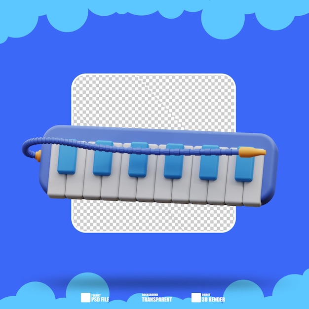 Ilustracja 3d Pianika 2