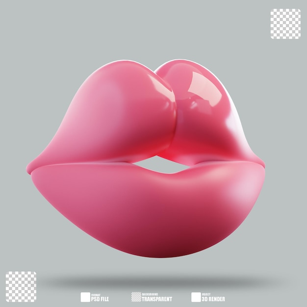 Ilustracja 3D Pocałunek 3