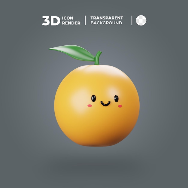 Ilustracja 3D pomarańczowych owoców