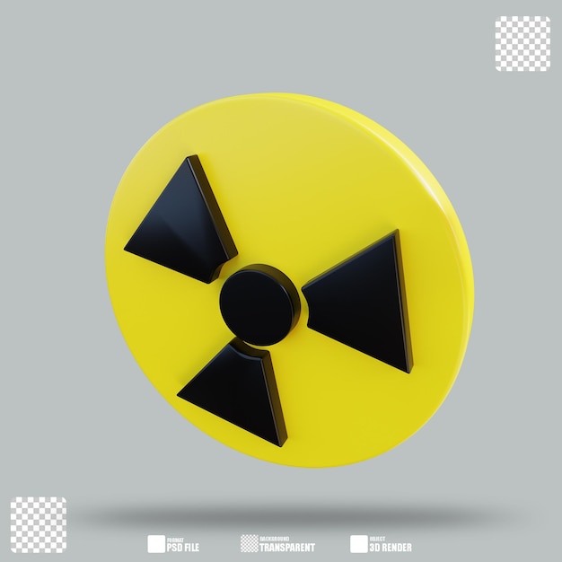 PSD ilustracja 3d radioaktywne 3