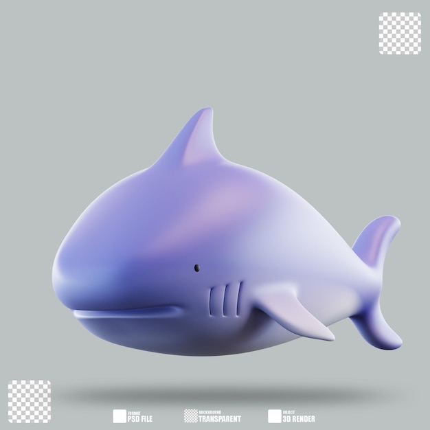 Ilustracja 3D Rekin 2