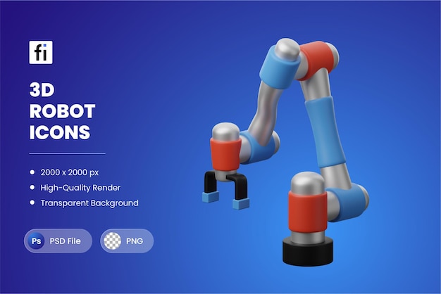 Ilustracja 3D Robot Cobots