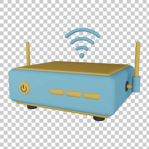 PSD ilustracja 3d routera