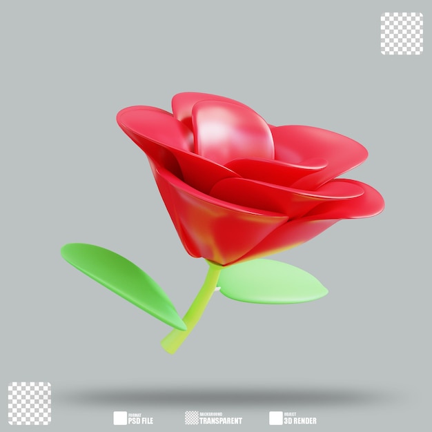 Ilustracja 3D Róża 3