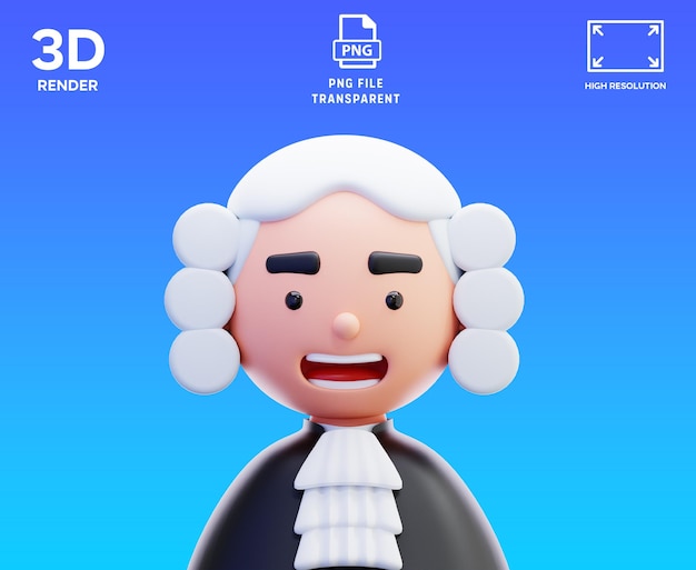 Ilustracja 3D sędziego
