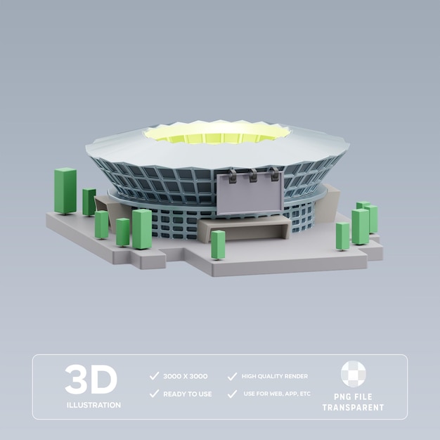 Ilustracja 3D stadionu PSD