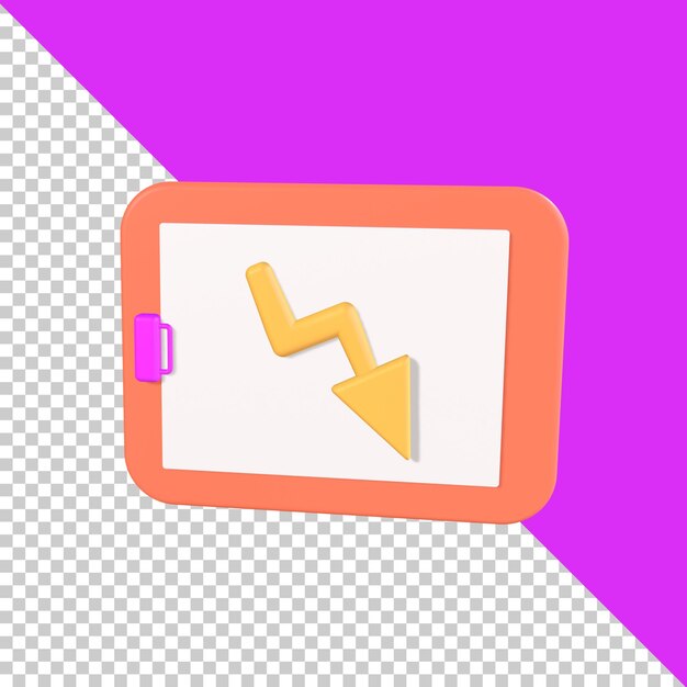 ilustracja 3D w dół