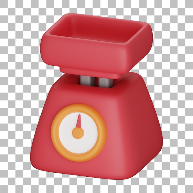 Ilustracja 3D w skali żywności